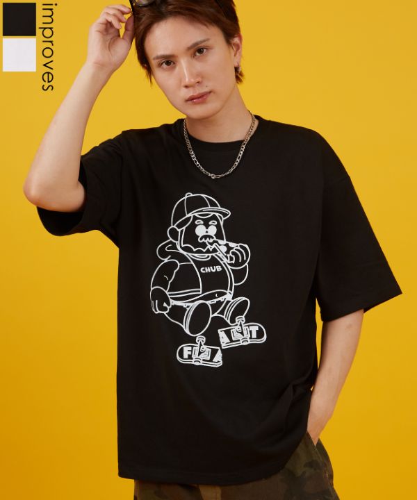 UNALLOYED★韓国★男女兼用★BLACK RABBIT T SHIRT/ 半袖Tシャツ BLACK RABBIT T SHIRT - UNALLOYED | 60% - Asian Fashion