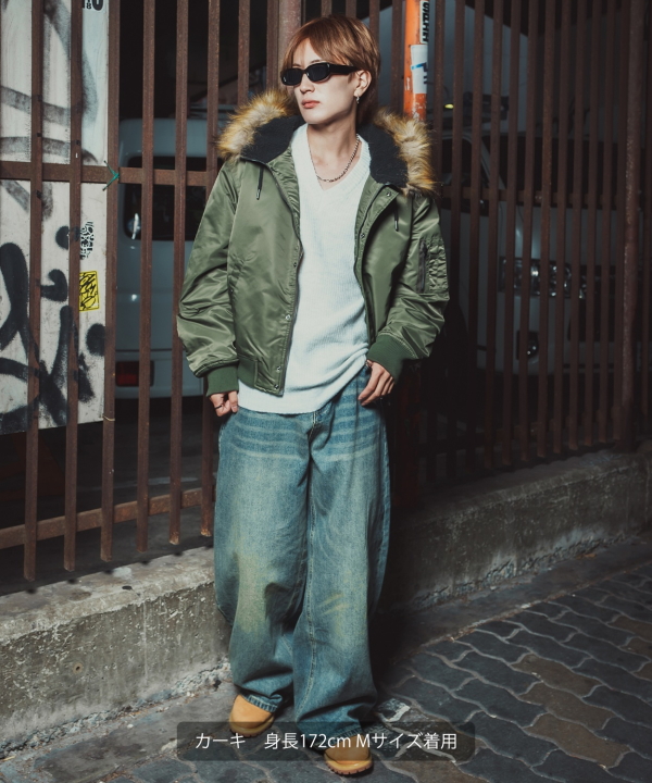 ヘビーポリナイロンツイル中綿N-2Bジャケット