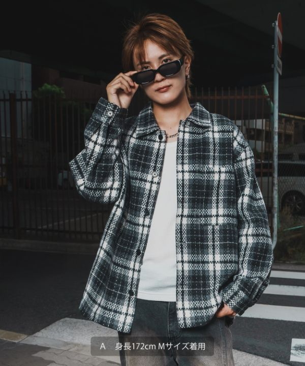 チェックカバーオール