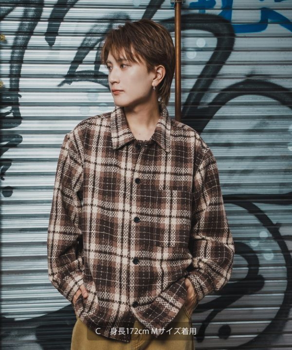 チェックカバーオール