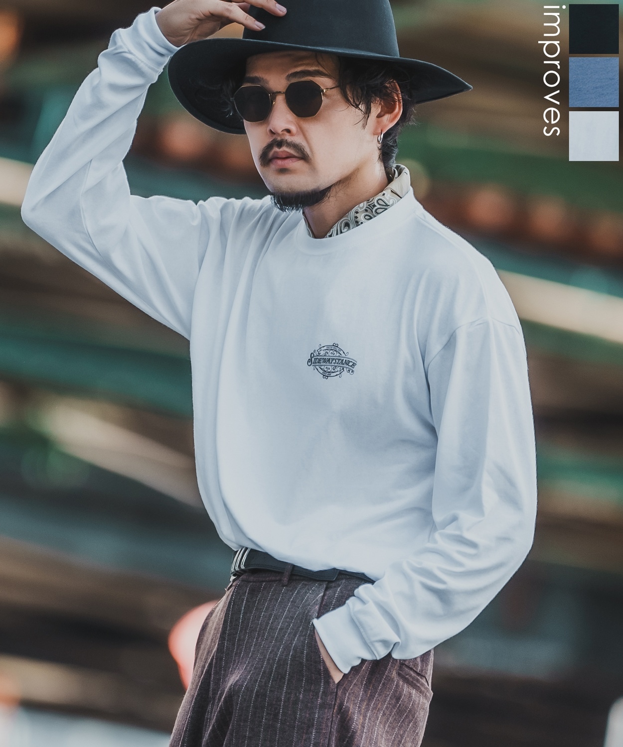 ラディカルズ - 初期Tシャツ SIDEWAYSTANCE】ラベルロゴ長袖Tシャツ