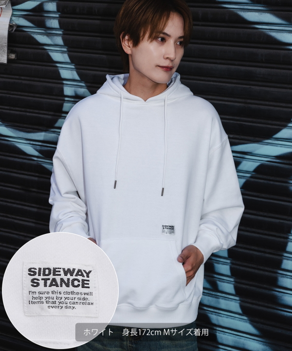 SIDEWAYSTANCE】ピスネーム裏毛プルパーカー