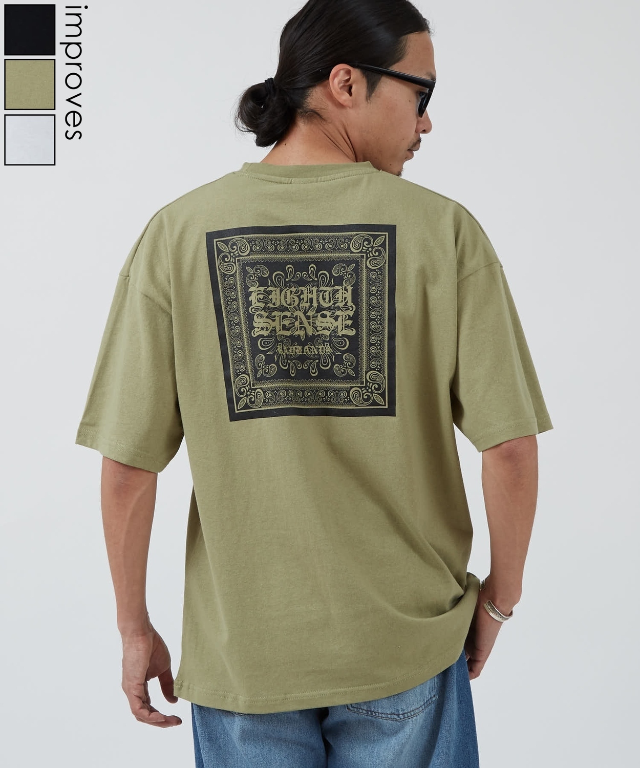 BOSS DWFC Tシャツバンダナ等セット SIDEWAYSTANCE】バンダナスクエアロゴ半袖Tシャツ