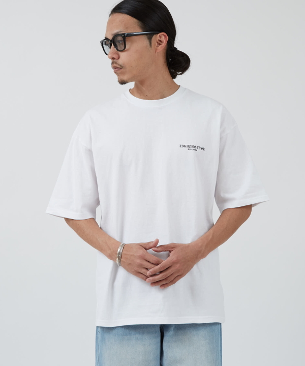 SIDEWAYSTANCE】バンダナスクエアロゴ半袖Tシャツ