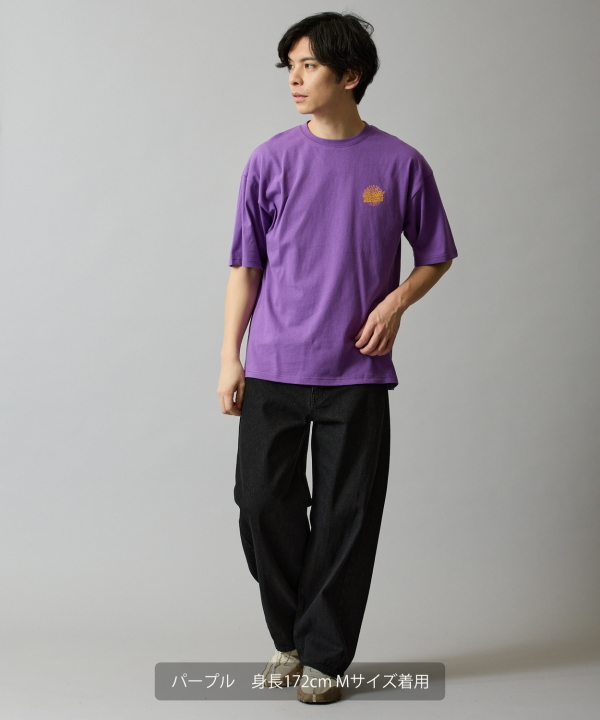 SIDEWAYSTANCE】ファイヤーサークルロゴ半袖Tシャツ