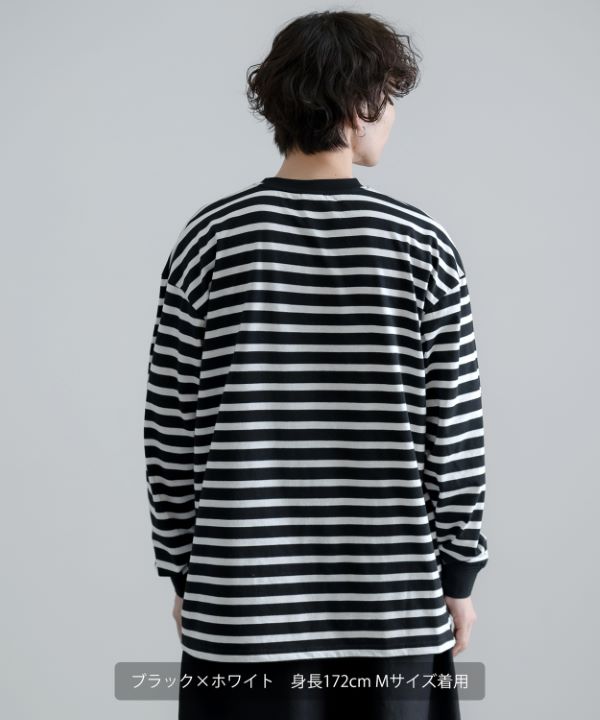 SIDE23-183 ボーダー長袖Tシャツ