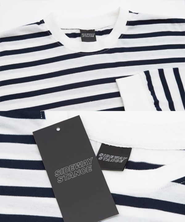 SIDE23-183 ボーダー長袖Tシャツ