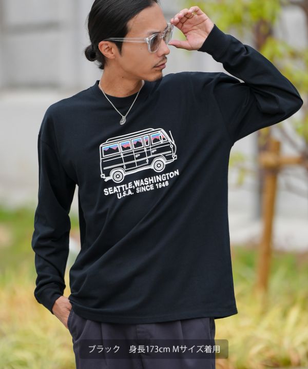 GERRY】別注カラーバン長袖Tシャツ