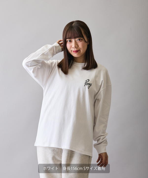 PONY】別注バックロゴ長袖Tシャツ